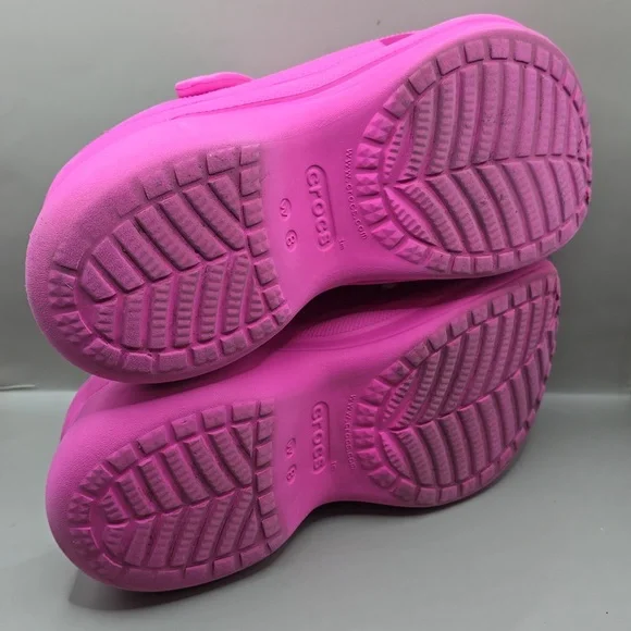 Crocs Classic Bae Platform Clogs Women's Sz 8 Pink Shoes Iconic Comfort Sandals - Picture 11 of 12
